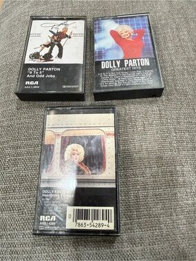 Vintage Dolly Parton Cassette Tape Lot of 3 RCA 9 to 5 Greatest Hits Heartbreak